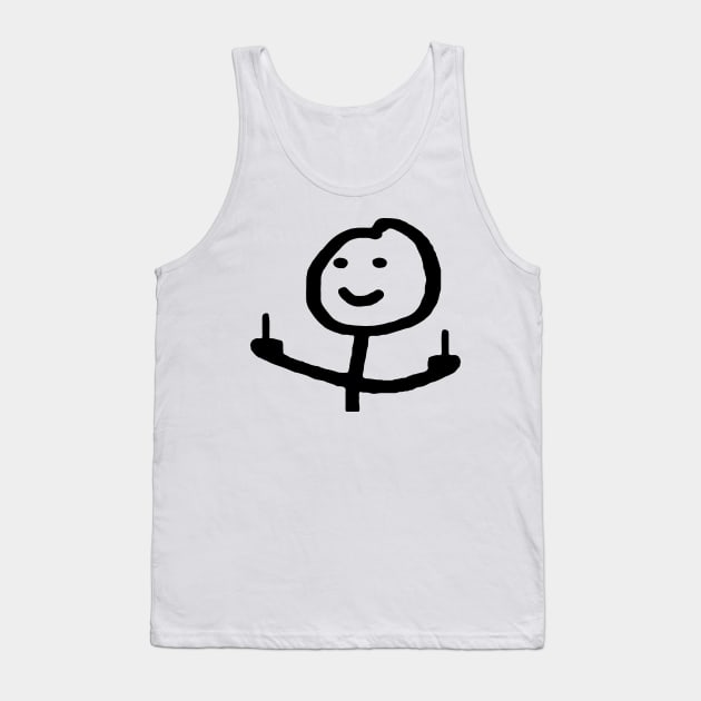 Middle Finger Stickman Tank Top by herry.le